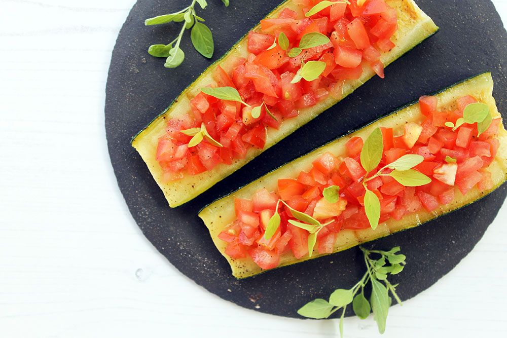 Low Carb Zucchini Bruschetta 