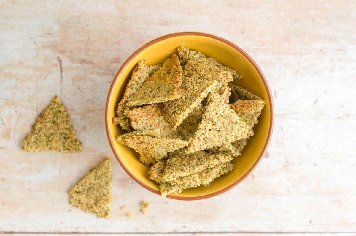 Keto Broccoli Nacho Chips