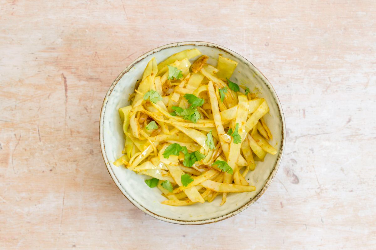 Keto Curried Cabbage Noodles