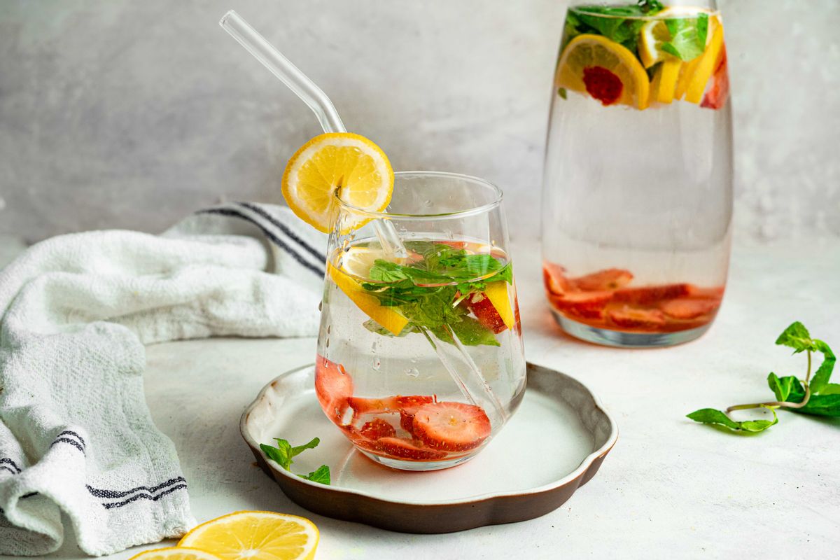 Strawberry and Lemon Keto Detox Water