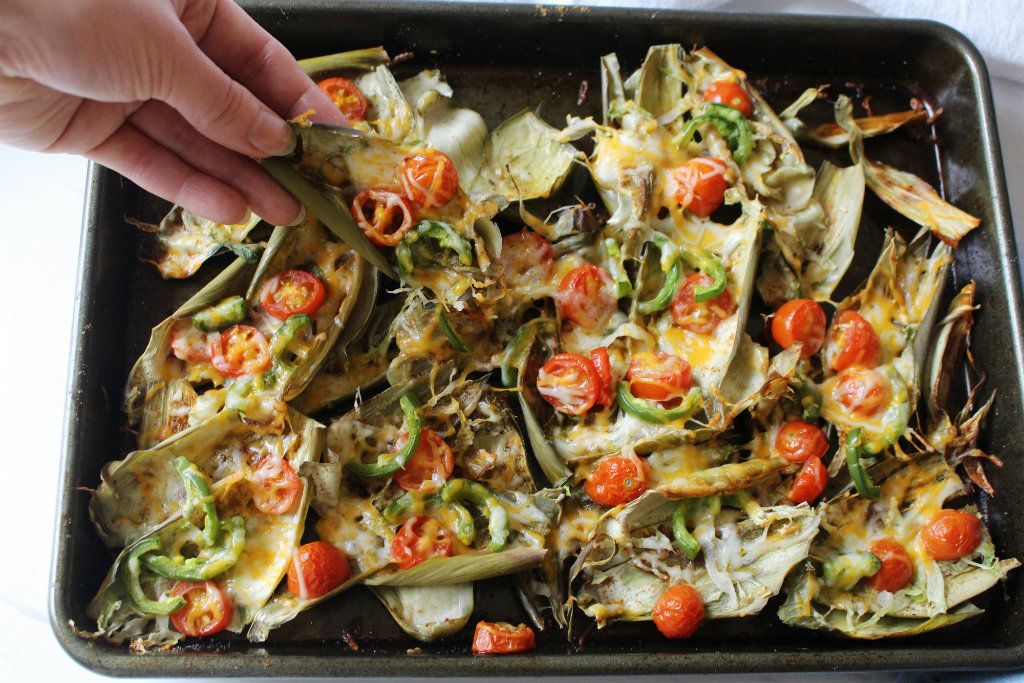 Keto Artichoke Nachos