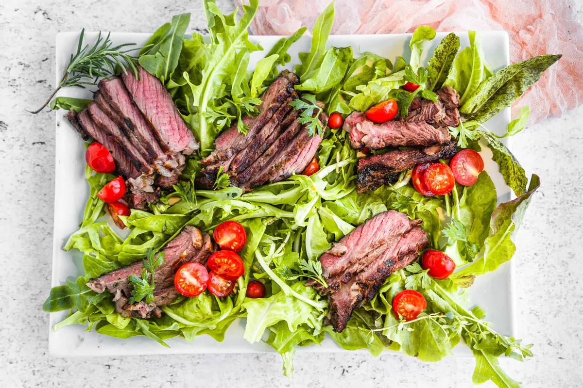 Keto OMAD Steak Arugula Salad