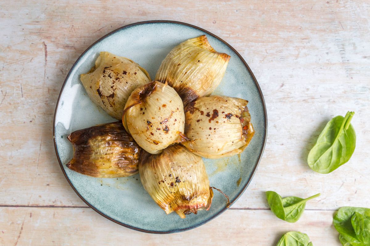 Keto Stuffed Onion with Spicy Beef