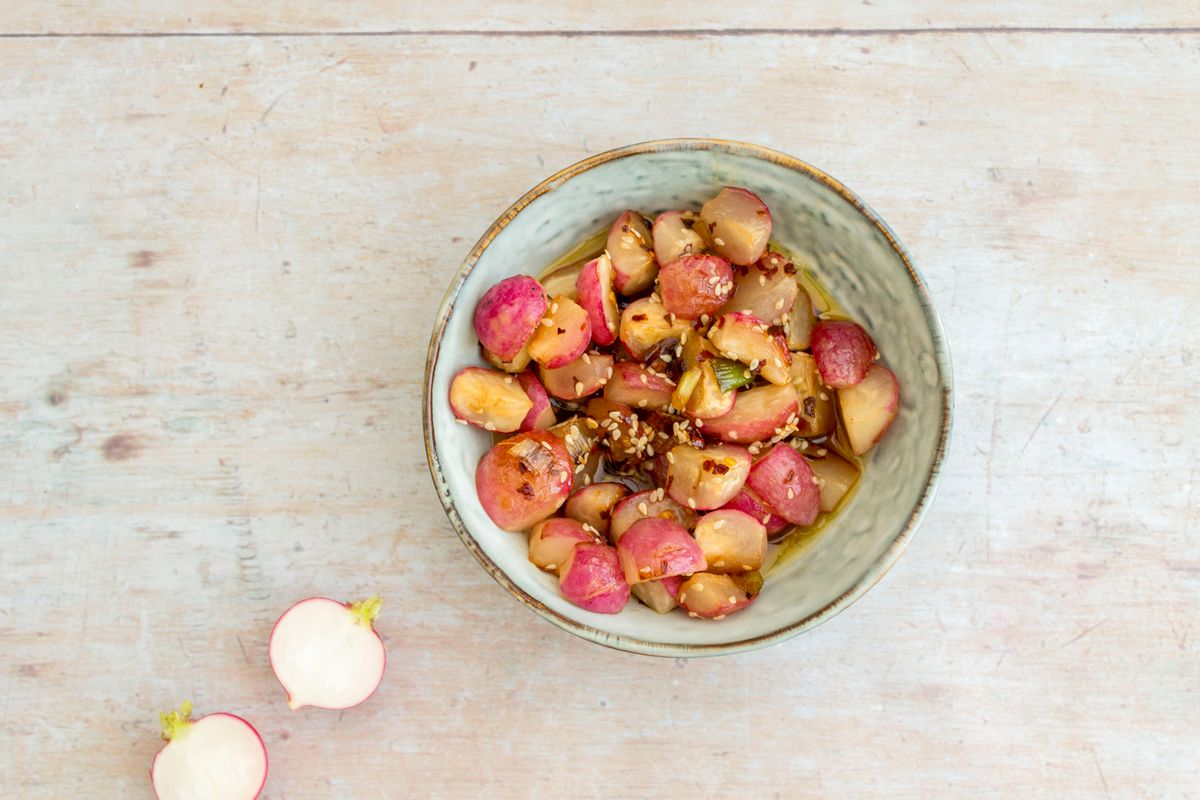 Keto Spicy Maple Radishes