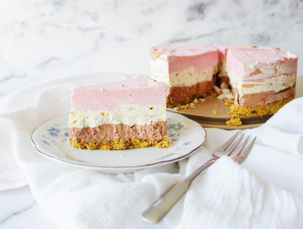 Low Carb Spumoni Ice Cream Cake