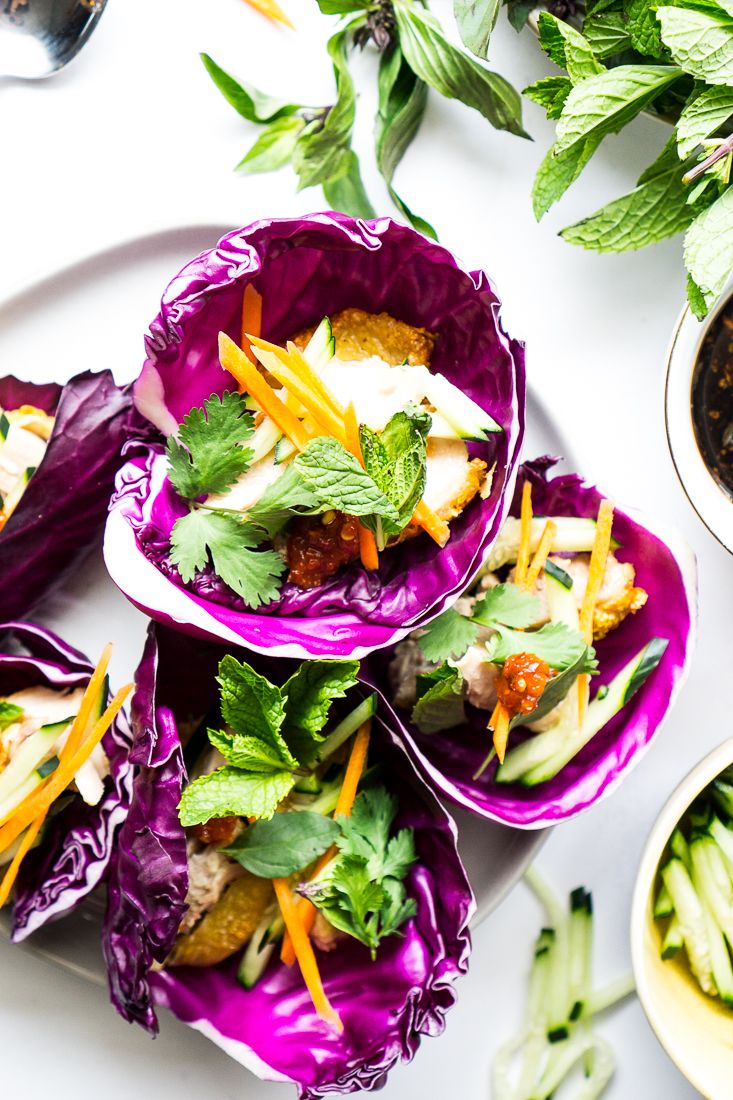 Low Carb Vietnamese Chicken Wraps