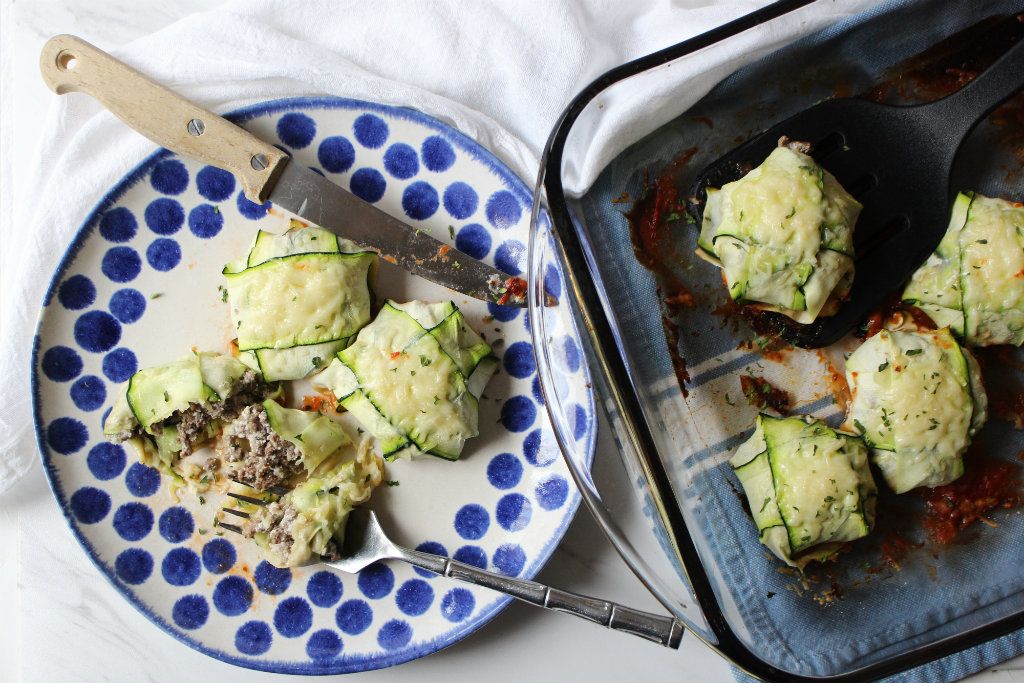 Low Carb Zucchini Beef Ravioli