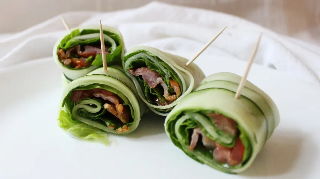 Keto BLT Cucumber Rolls