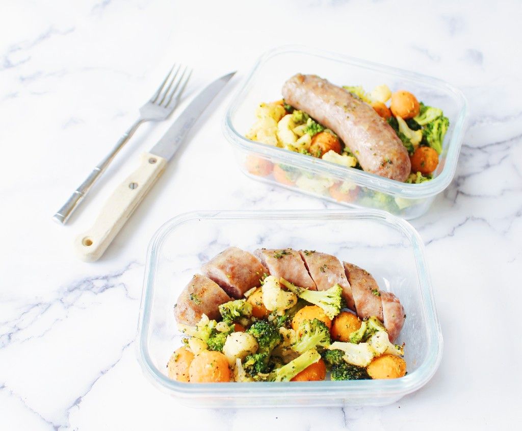 Meal Prep Sausage & Veggies {GF, Low Cal} - Skinny Fitalicious