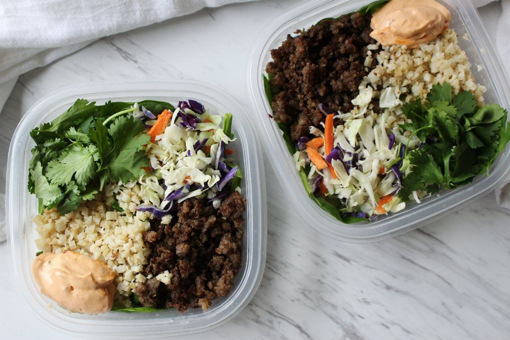 Keto Bahn Mi Rice Bowl Meal Prep