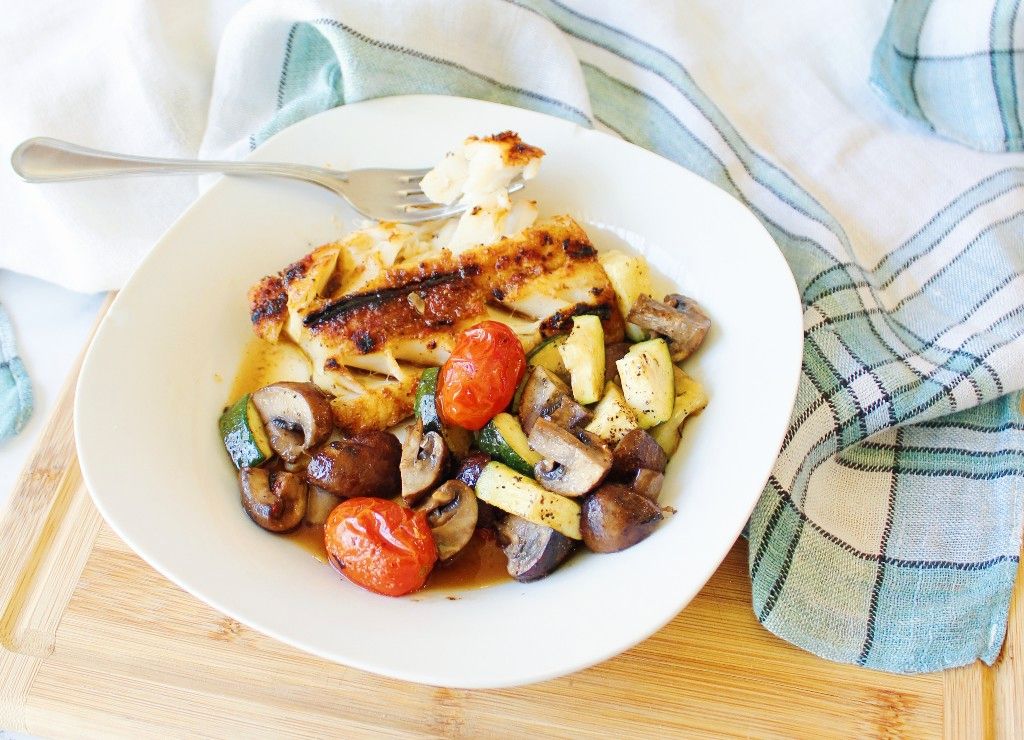 Low Carb Cod Skillet Dinner