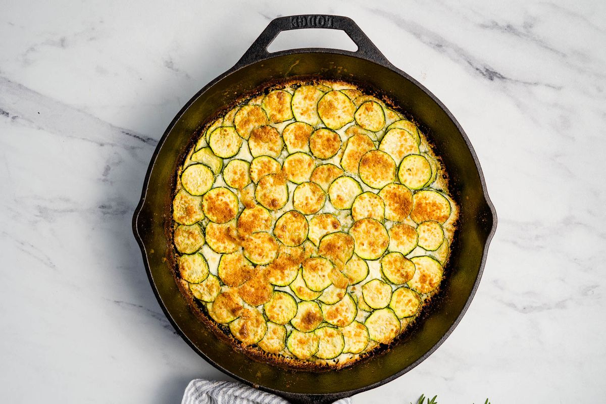 Keto Skillet Zucchini Gratin