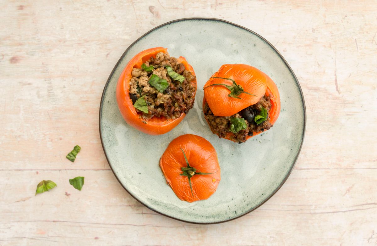 Keto Italian Stuffed Tomatoes