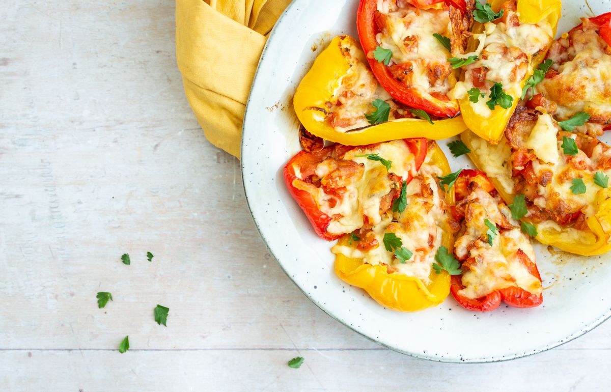 Keto Baked Bell Pepper Pizza Bites