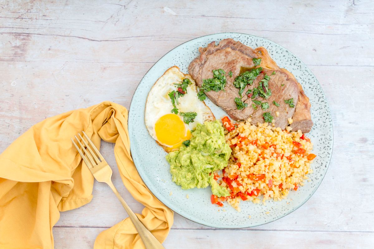 Low Carb OMAD Chimichurri Steak And Eggs