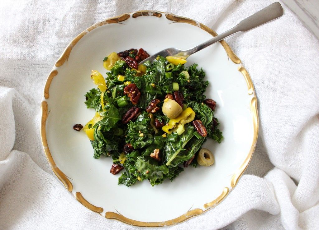 Keto Toasted Lemony Kale Salad