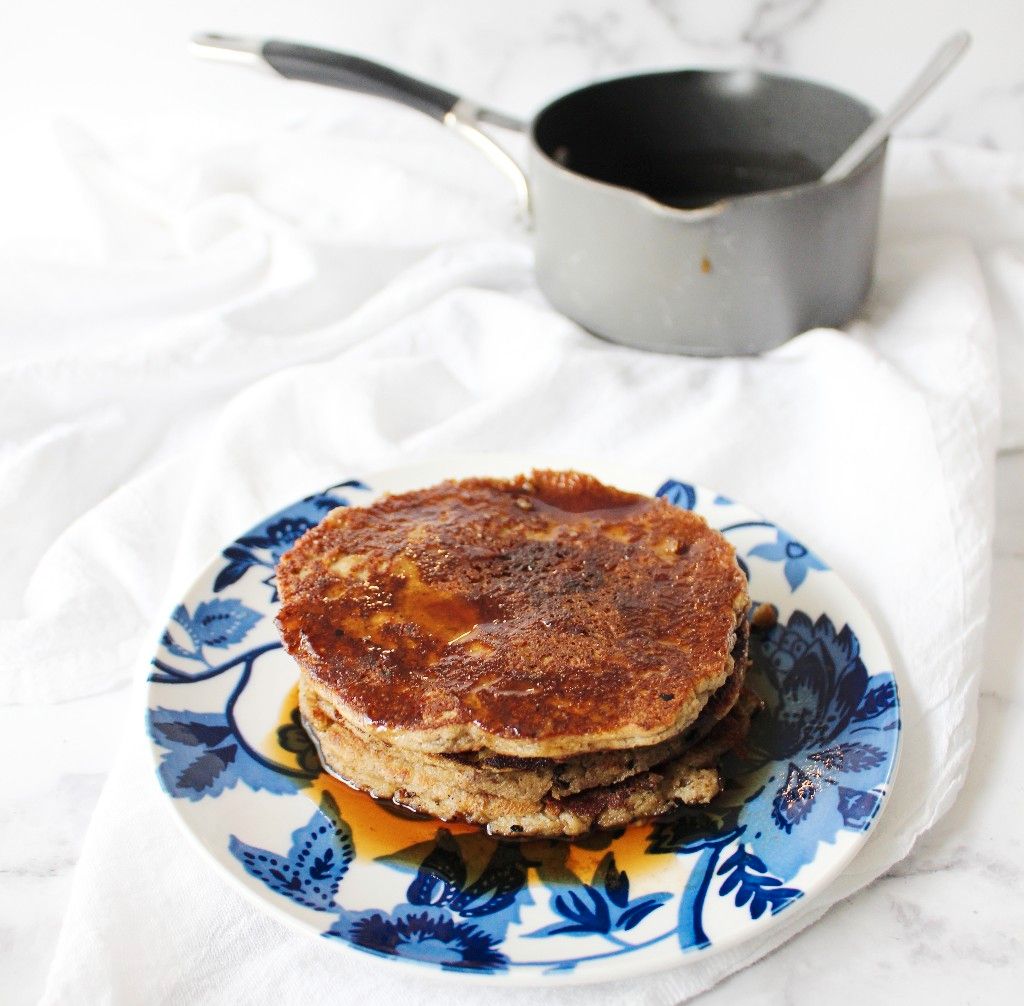 Keto Vegan Pancakes and Maple Syrup