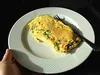 Scrambled Egg With Ham Or Bacon, Cheese, And Tomatoes