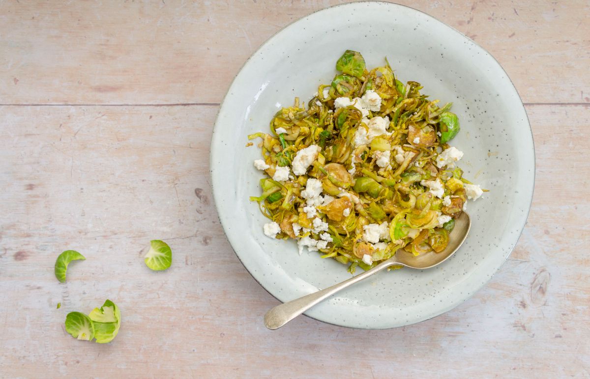 Keto Balsamic Sprouts with Feta