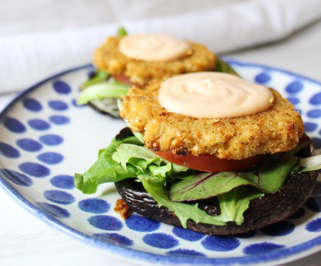 Keto Crab Patty Portabella Burgers