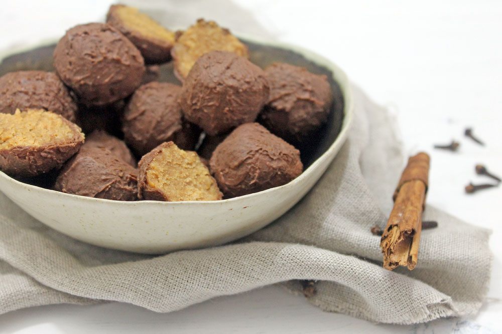 Keto Gingerbread Chocolate Truffles