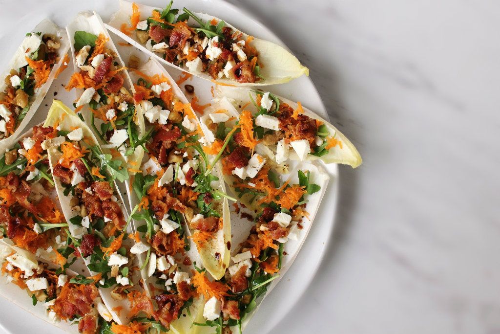 Keto Endive And Arugula Salad Boats