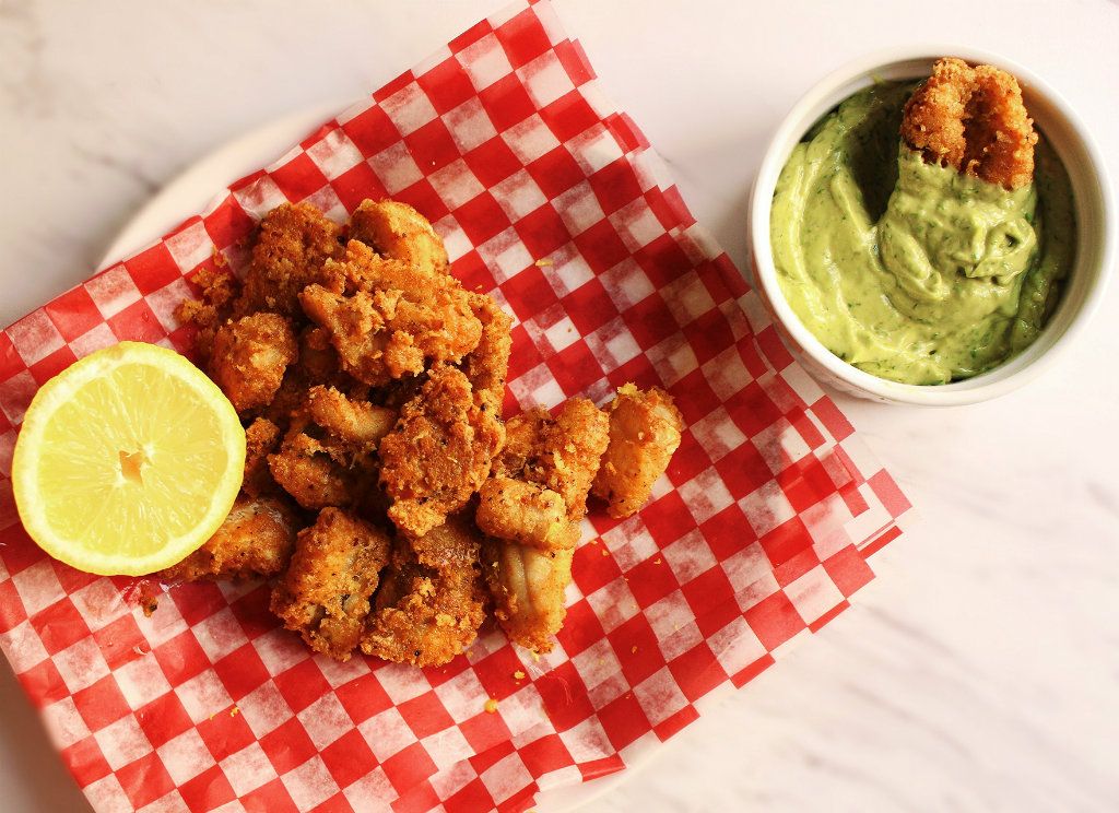 Keto Parmesan Fish Nuggets With Avocado Dipping Sauce