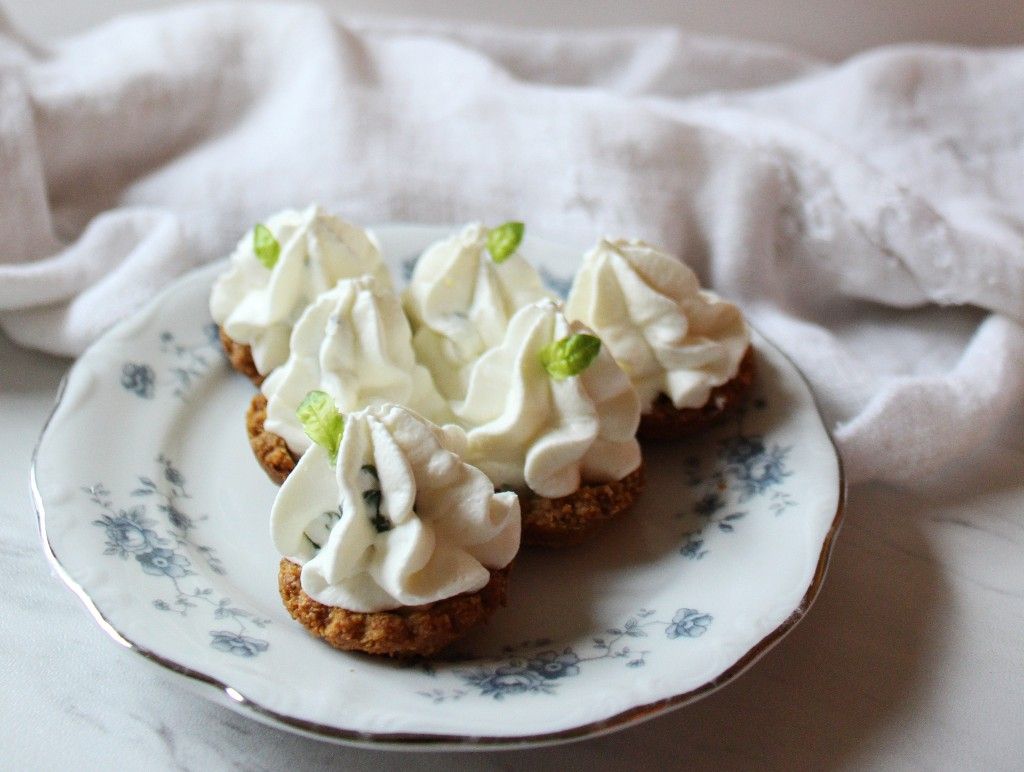 Keto Whipped Basil Ricotta Mini Tarts