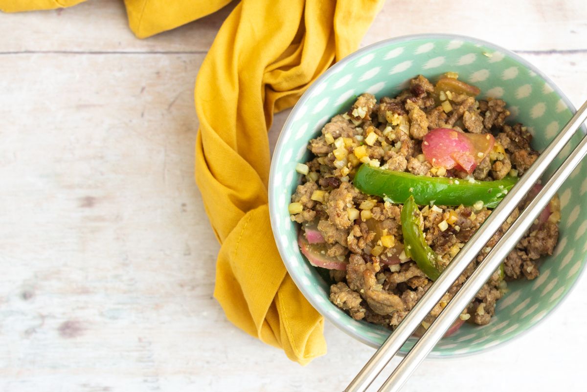 Low Carb Quick and Easy Ground Pork Stir Fry