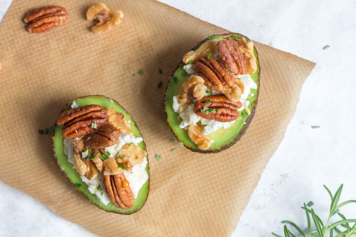 Keto Sweet and Crunchy Avocado Boats