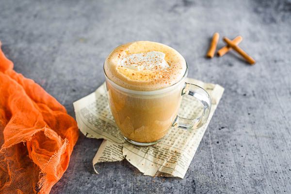 Low Carb Salted Caramel Pumpkin Spice Latte