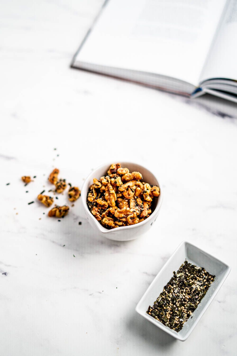 Keto Sweet and Salty Furikake Walnuts