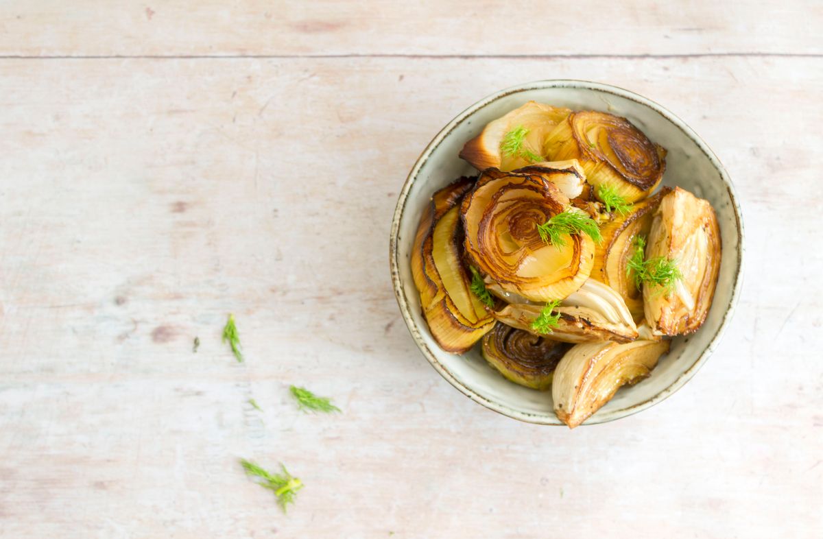 Low Carb Caramelized Roast Fennel and Leeks