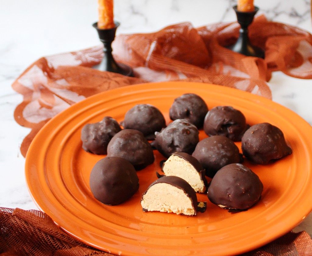 Keto Halloween Pumpkin Truffle Candy