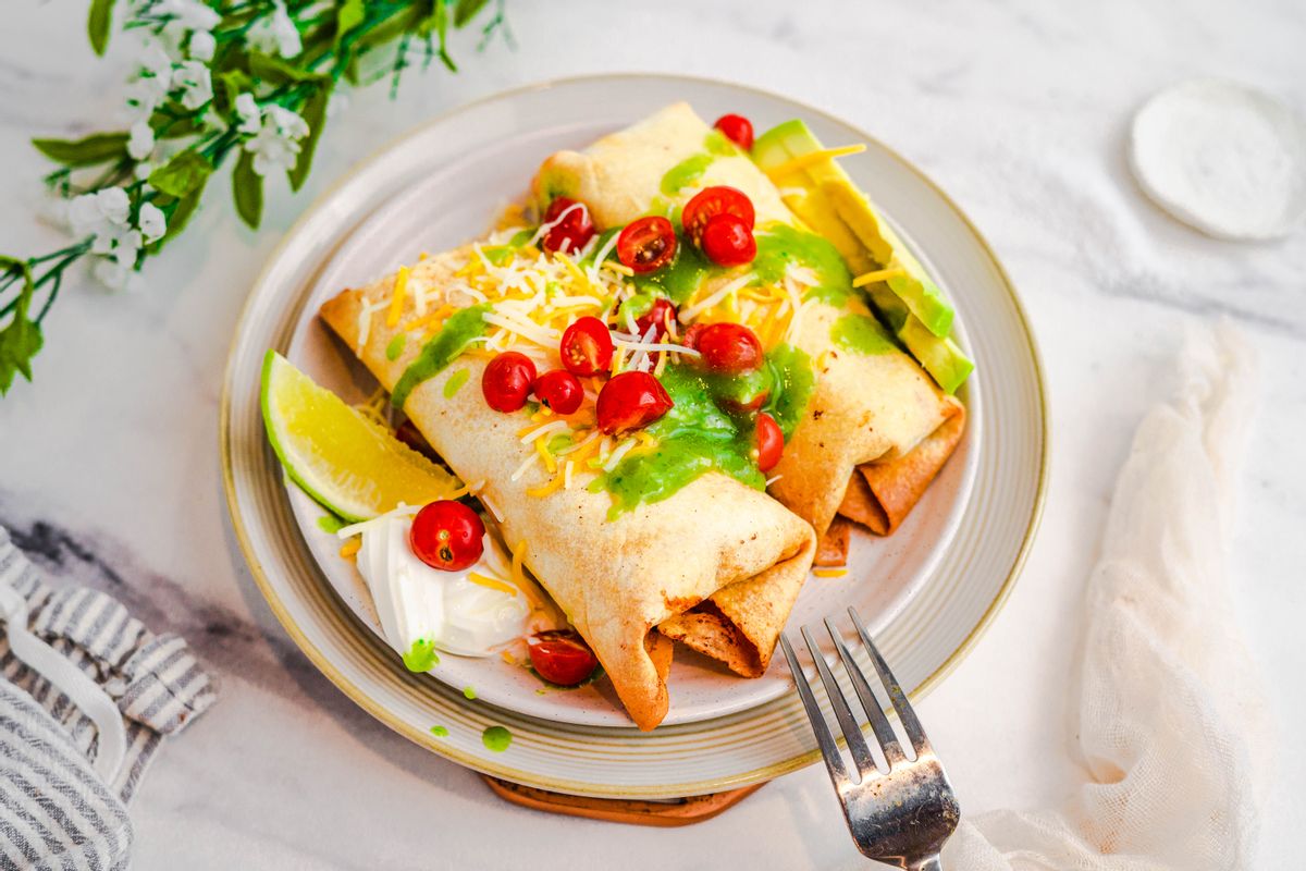 Keto Air Fryer Chicken Chimichanga