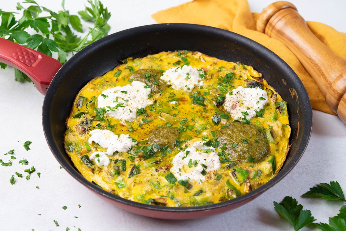 Keto Leek and Ricotta Frittata