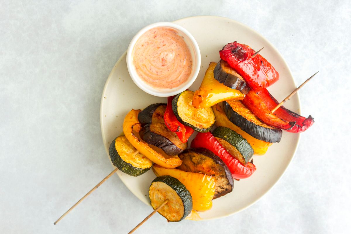 Low Carb Vegan Harissa Kebabs