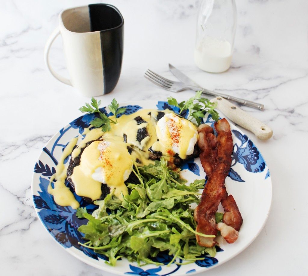 Low Carb Portobello Eggs Benedict Brunch