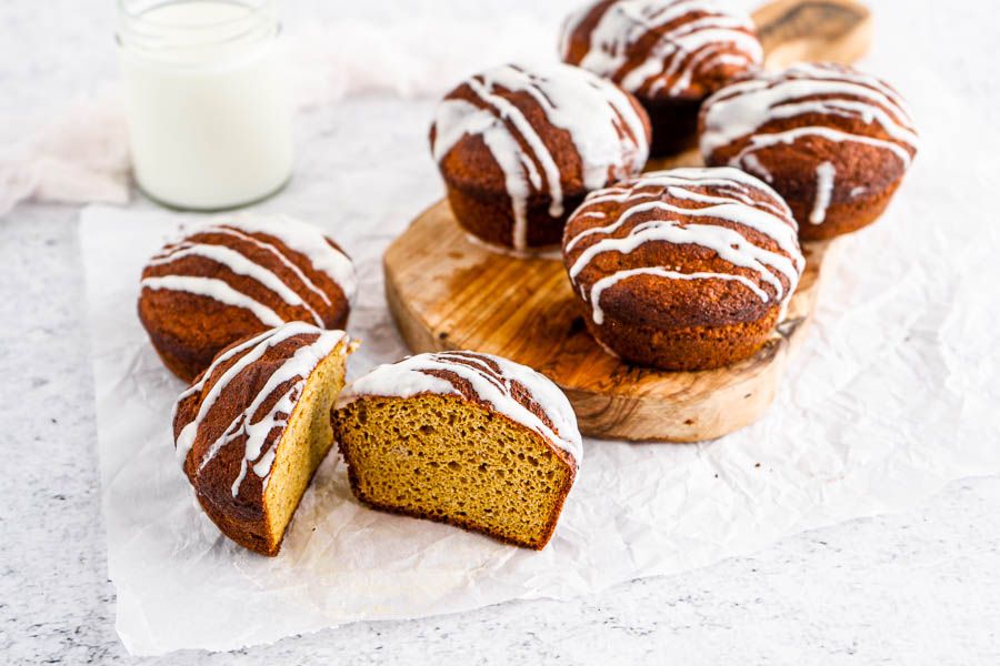 Keto Pumpkin Bread with Cream Cheese Icing