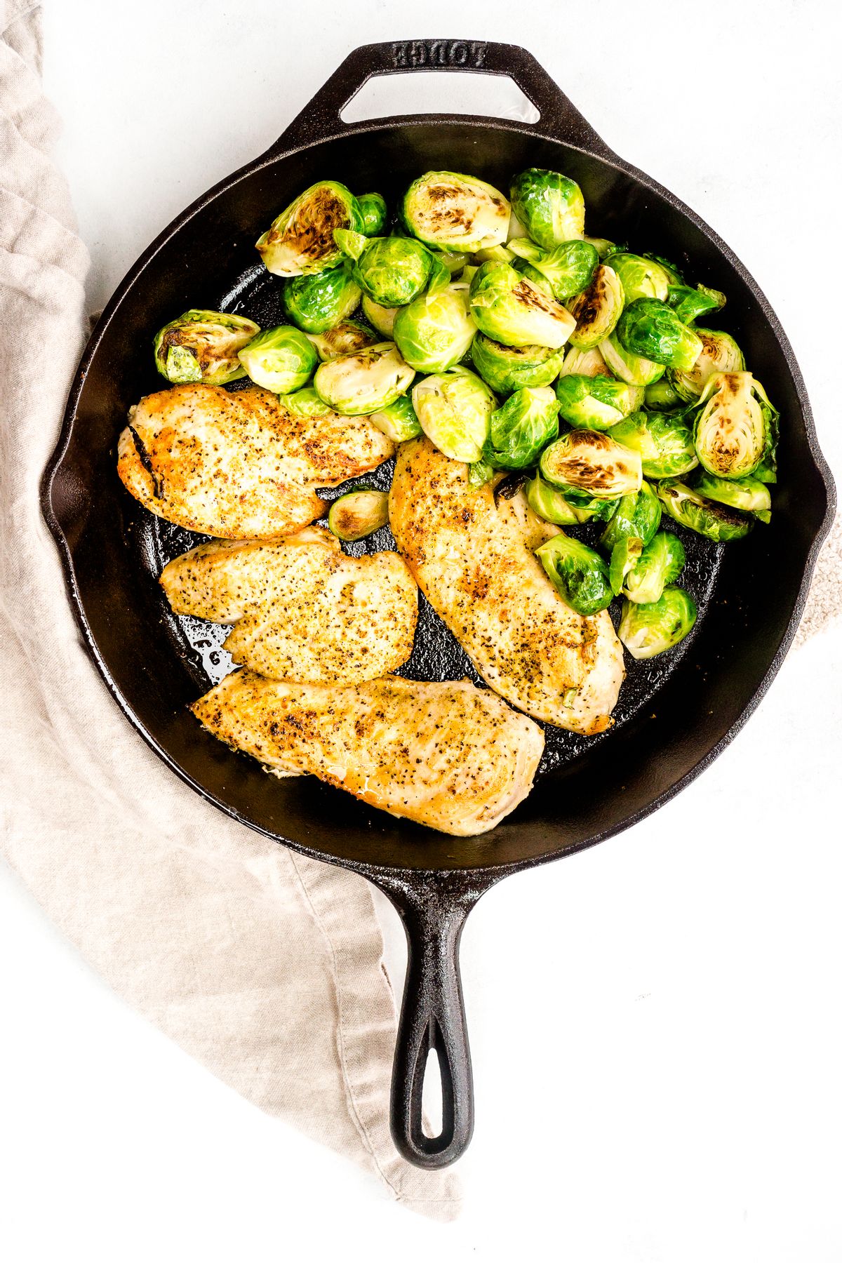 Low Carb Roasted Lemon Pepper Chicken and Brussels Sprouts