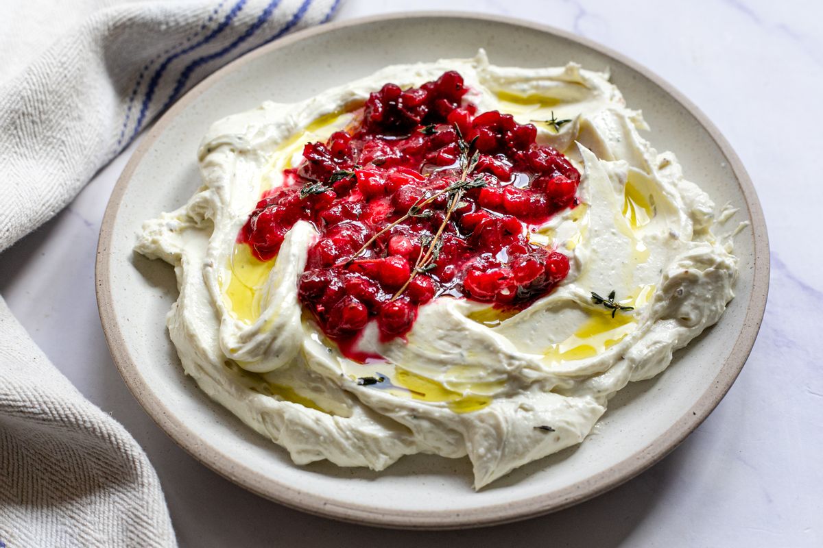 Best Keto Whipped Feta Dip with Cranberry