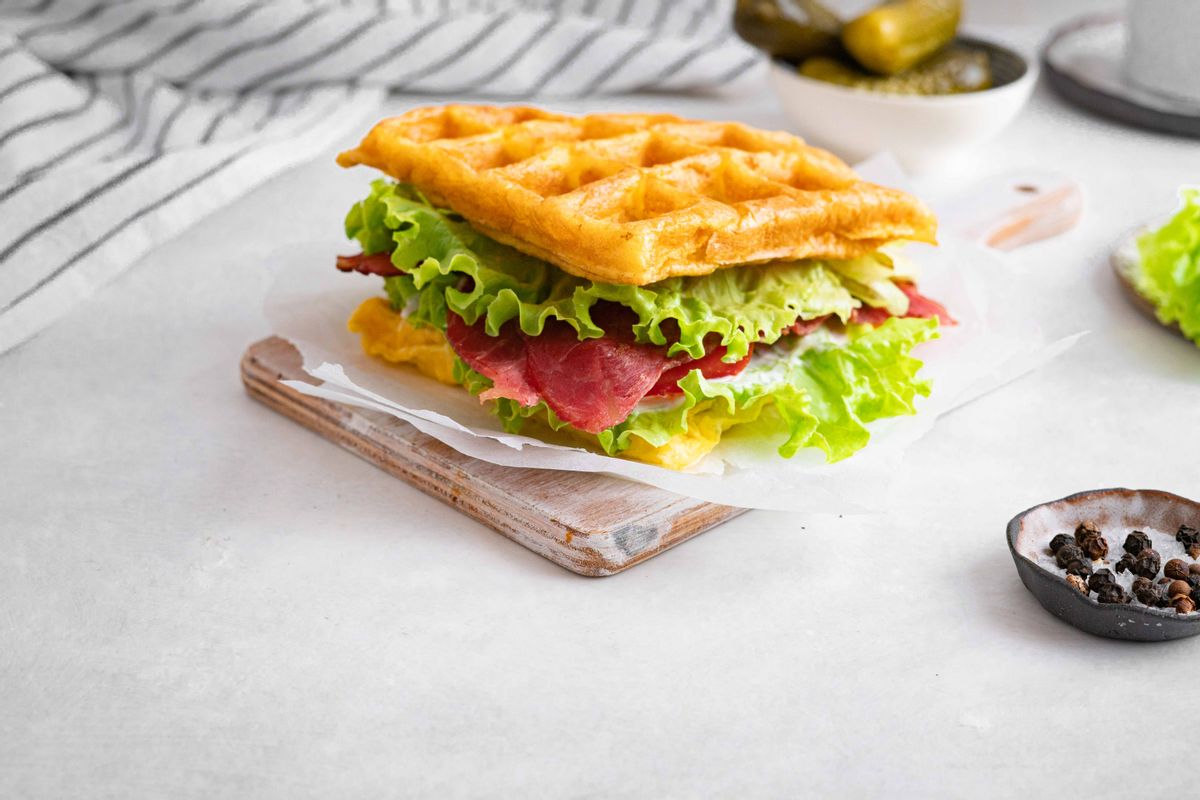 Keto BLT Chaffle Sandwich