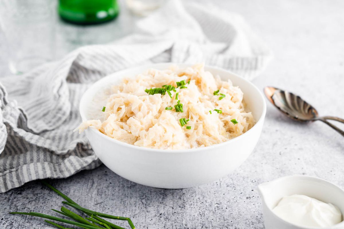 Keto Creamy Sauerkraut with Chives