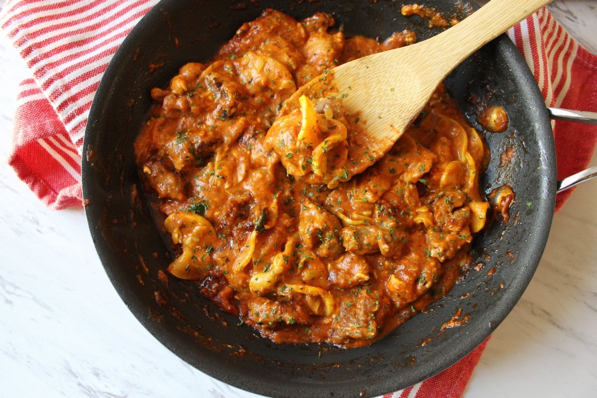 Low Carb Chicken Sausage and Squash Skillet