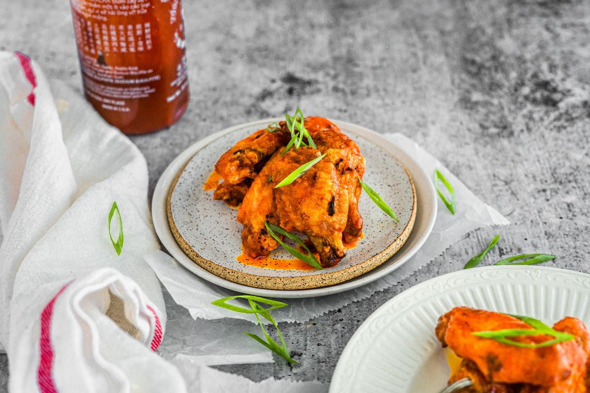 Keto Air Fryer Fiery Sriracha Buffalo Wings