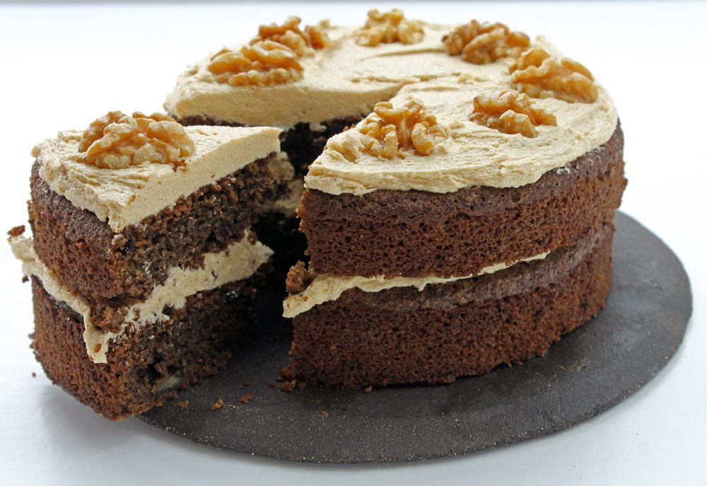 Keto Coffee and Walnut Cake