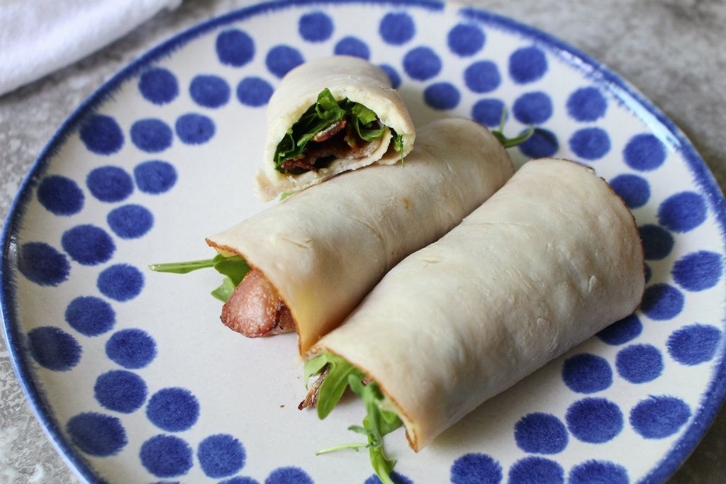 Keto Turkey Bacon Arugula Rollups