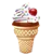 Ice Cream Chocolate Soft Serve Cone Junior