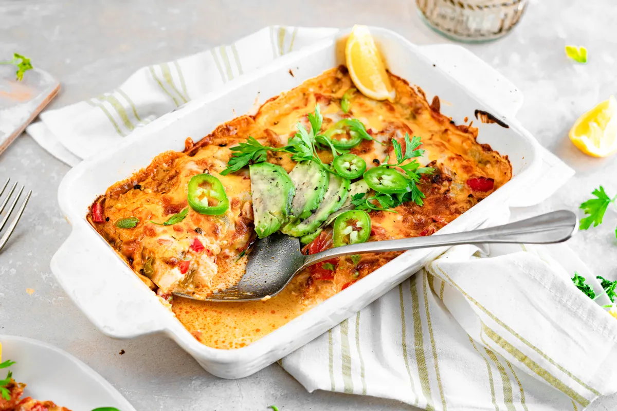 Cheesy Keto Chicken Fajita Casserole