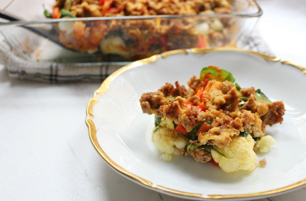 Keto Turkey Burger Casserole